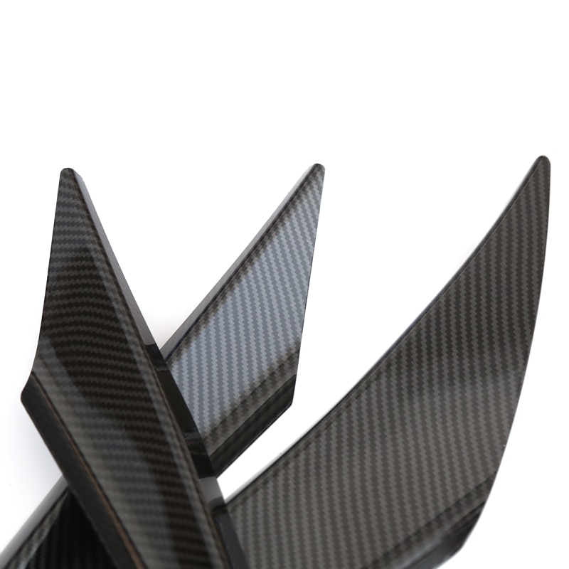 4 stuks/set carbon look carrosserie spoiler canards valence kin voorbumper lip diffuser splitter vinnen