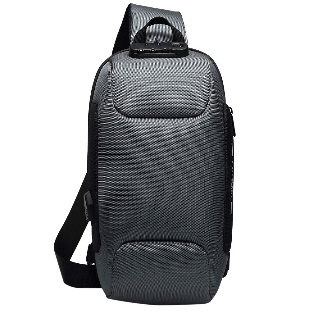 Casual summer OZUKO Multi-function Messenger Bag Anti-theft Waterproof Travel Chest Bag Shoulder Outdoor Bag