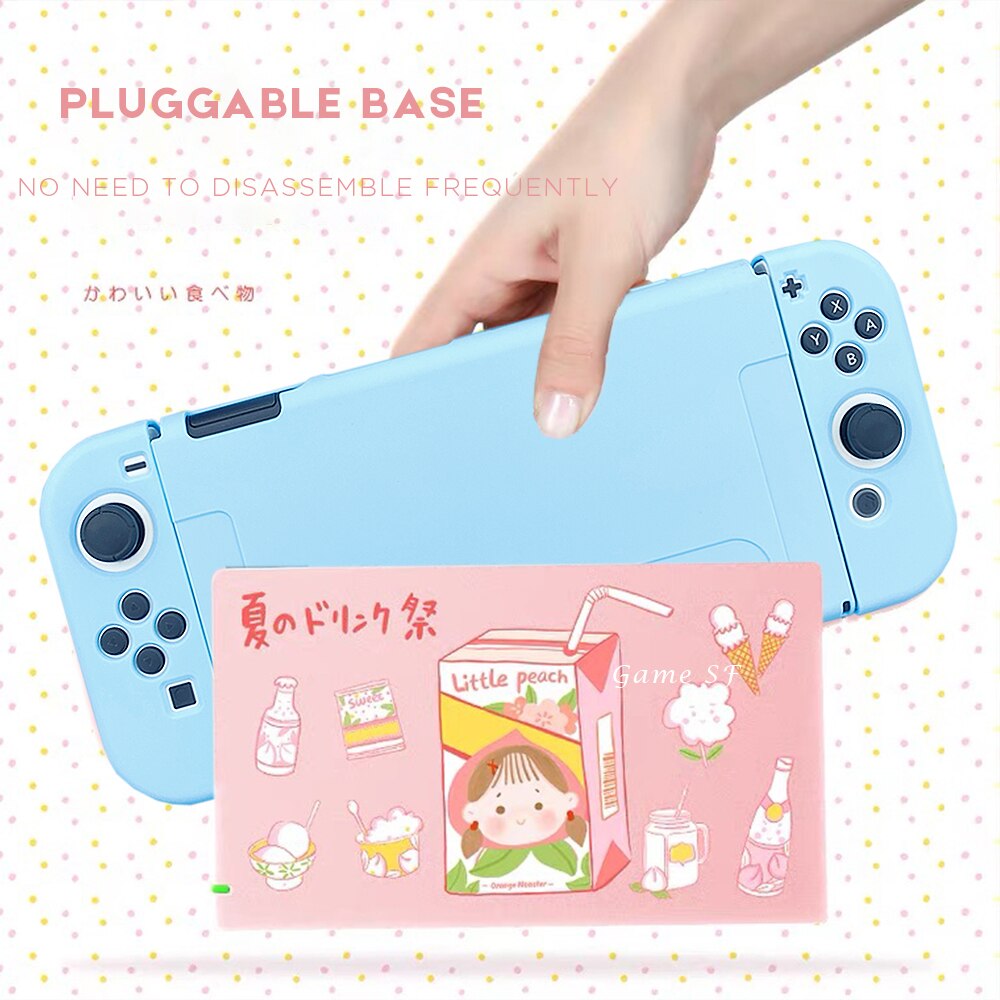 NEUE Für Schalter OLED Schutzhülle Soft/Hard Cover Kawaii Rosa Silikon Schutzhülle Für Nintendo OLED Konsole Zubehör