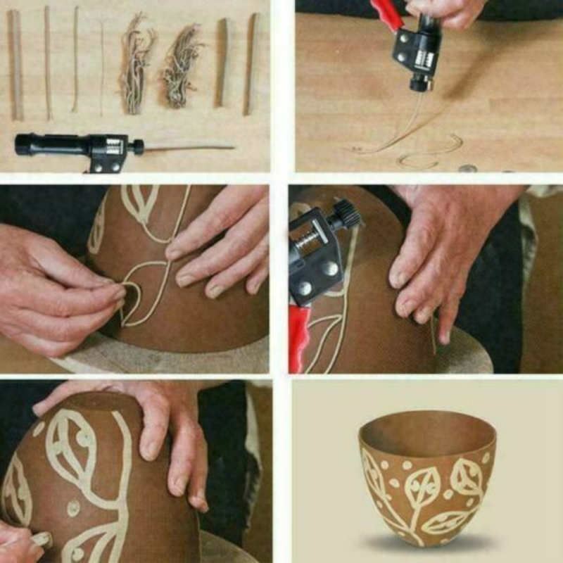 Clay Extruder Hand-Held Soft Clay Extruder with 20 Different Nozzles As Decorative Auxiliary Art Modeling Clay Pottery Tool