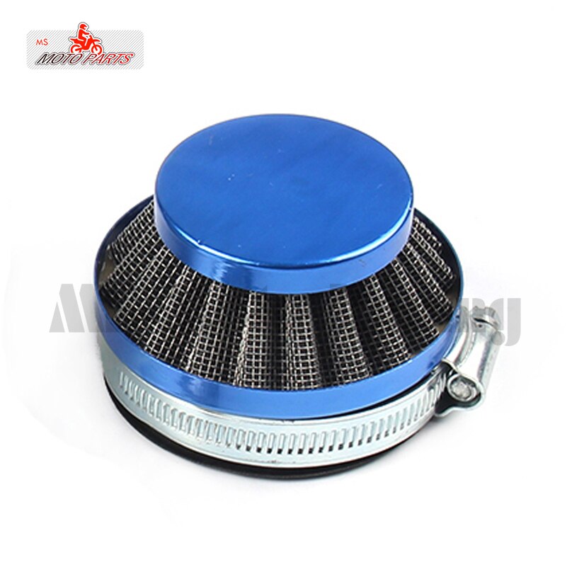 Cor mini dois tempos reequipado carburador do motor com filtro de ar para 49cc 50cc 60cc 66cc 80cc bicicleta motorizada: Blue