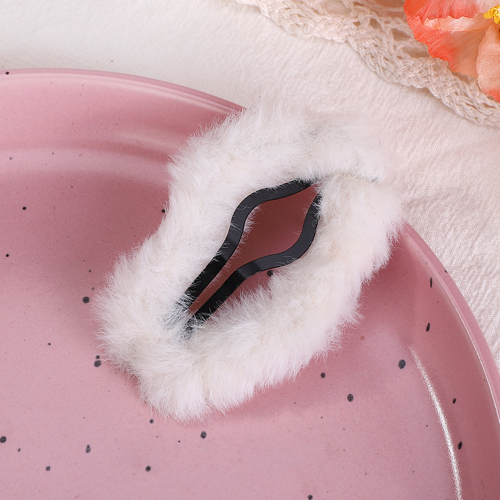 1/2/4 Uds. Pinzas para el cabello BB de estrella de felpa dulce para mujeres y niñas, horquillas con flequillo lateral esponjoso, pasadores, accesorios para el cabello Y2K: XS / YELLOW