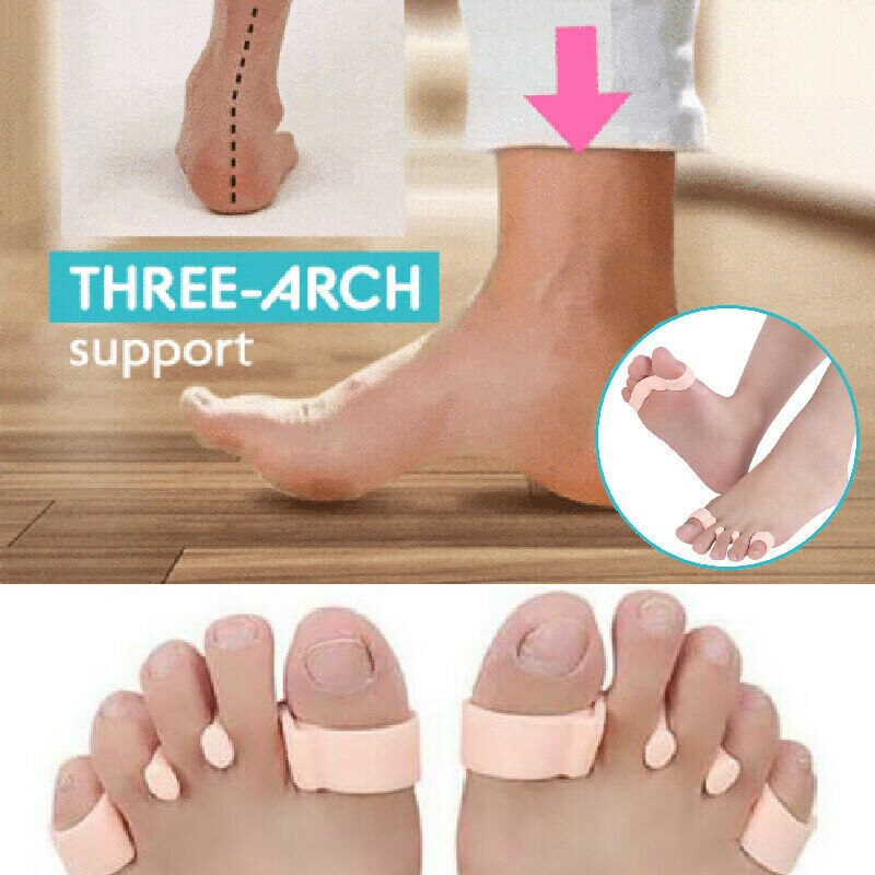 2 stk = 1 par silikone tå separator korrektor hallux valgus bicyklisk tommelfinger ortopædisk bøjle-r fodpleje knystjusteringsværktøj