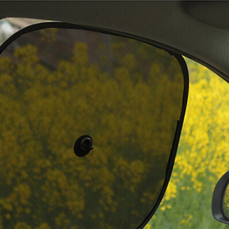 Car Window Sunshade Mesh Black Nylon Mesh Cover For Kids Car Side Window Sun Shade Cover Suction Cup sun Visor kit