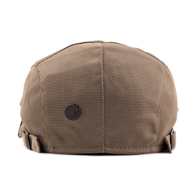 Newsboy Caps For Men Summer Hat Gray Breathable Mesh Solid Vintage Classic Men Women Ivy Flatcap Berets Driver Hats