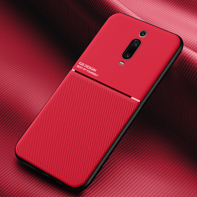 Coque antichoc pour Xiaomi mi 9T Pro 9 T, étui arrière en Silicone pour Xiaomi 9 9T, Support magnétique de voiture: ABS / Rouge