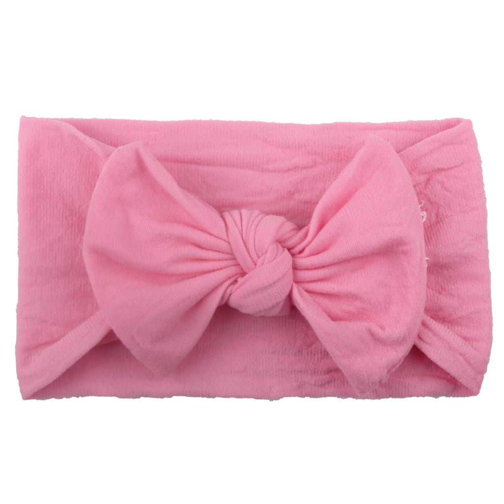 Haar Accessoires Meisjes Baby Peuter Solid Hoofdband Mini Hair Band Bow Hoofddeksels Elastiekjes Scrunchy L102