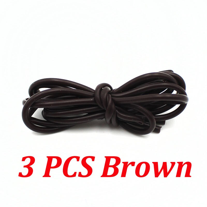 3PCS Silicone Rig Tube Tubing Carp Fishing Hair Rig Heli Rig Material Carp Fishing Accessories Tackle Rubber Sleeve Stop: 3PCS Brown