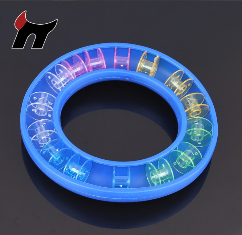 DIY Portable Bobbin Holder Sewing Needles Saver Plastic Bobbin Storage Case Rubber Ring Sewing Tools Handicraft