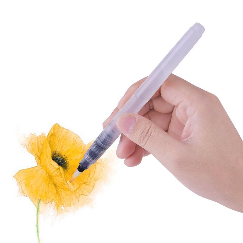 Bianyo-pluma de agua de gran capacidad, suministros de Arte de dibujo de caligrafía, pluma promocional de acuarela, diferentes formas, 6 uds.