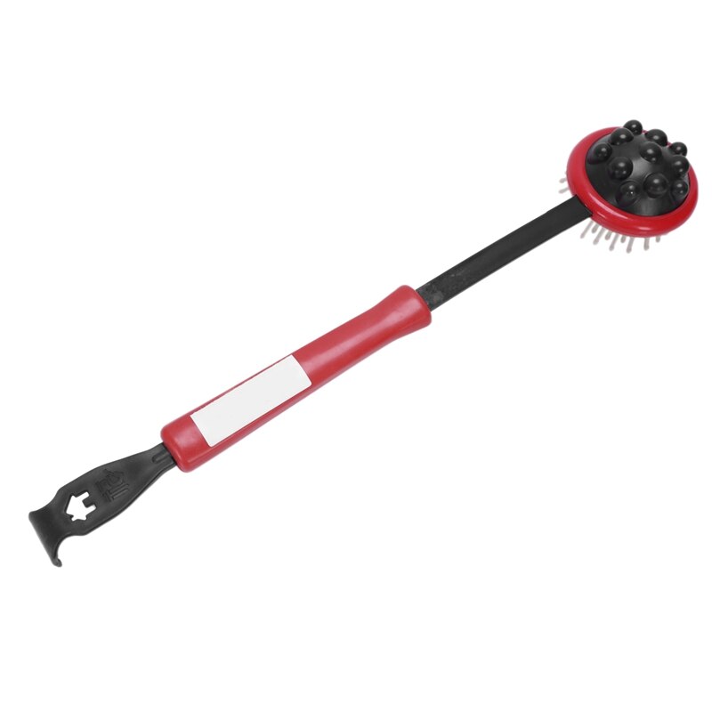 13.4 " lange bordeauxrode plastic handgreep, massagehamer met rugkrabber