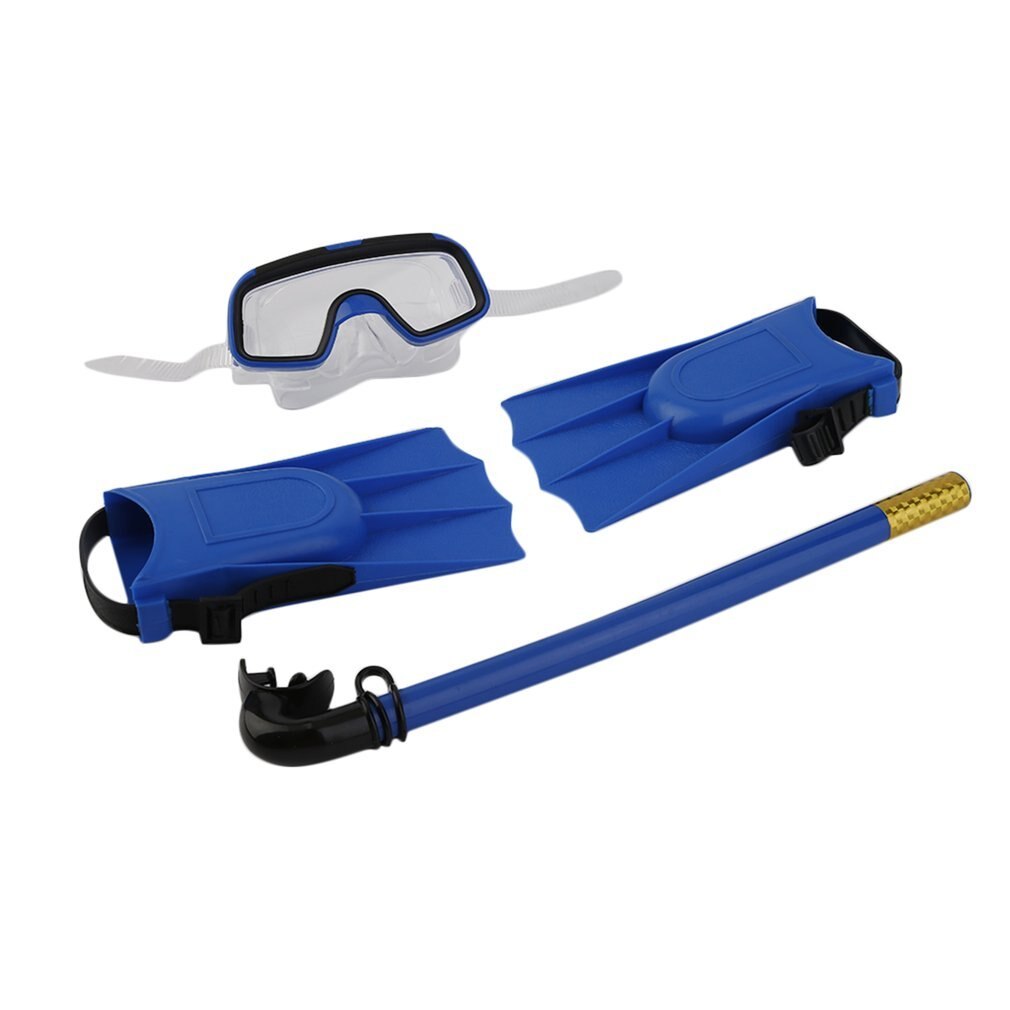 3Pcs Schnorchel Set Schwimmen Tauchen Schnorcheln Tauchen Maske Atmen Rohr Lange Flossen Flossen für Sommer Kinder Wasser Sport: B