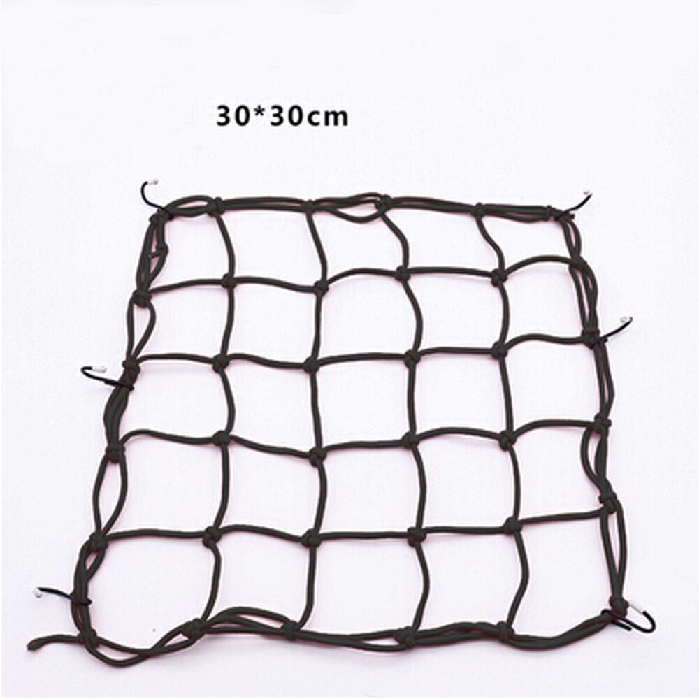 30 * 30cm motorcykel cykler auto tilbehør justerbar krog holdbart elastisk reb til jaguar land rover range rover/evoque: Sort