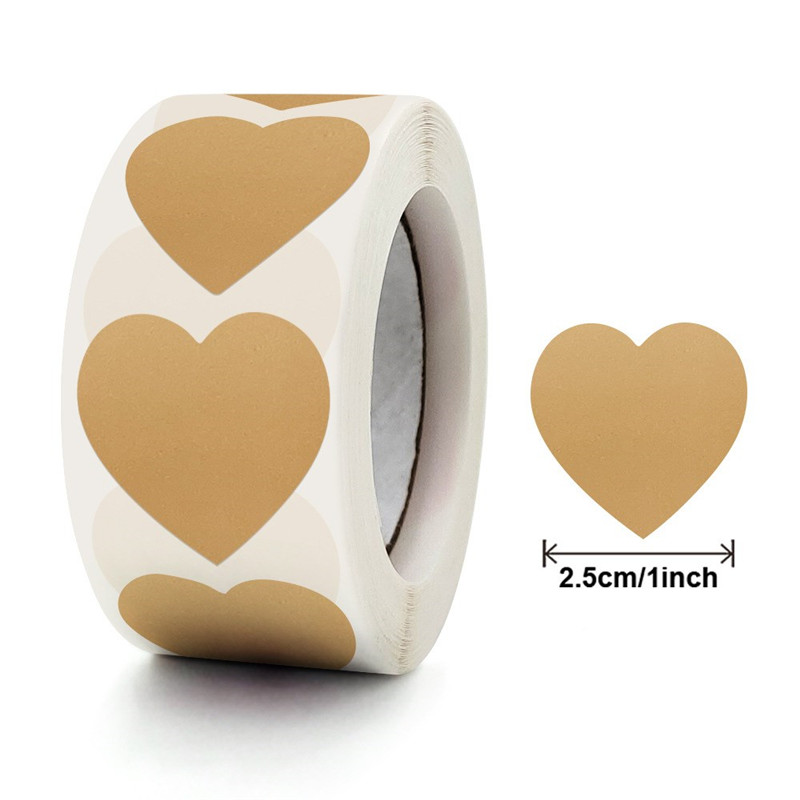 500Pcs/Roll Love Heart Shaped Sticker Seal Labels Birthday Party Packaging Cute Stationery Sticker Scrapbooking for Craft: Silver