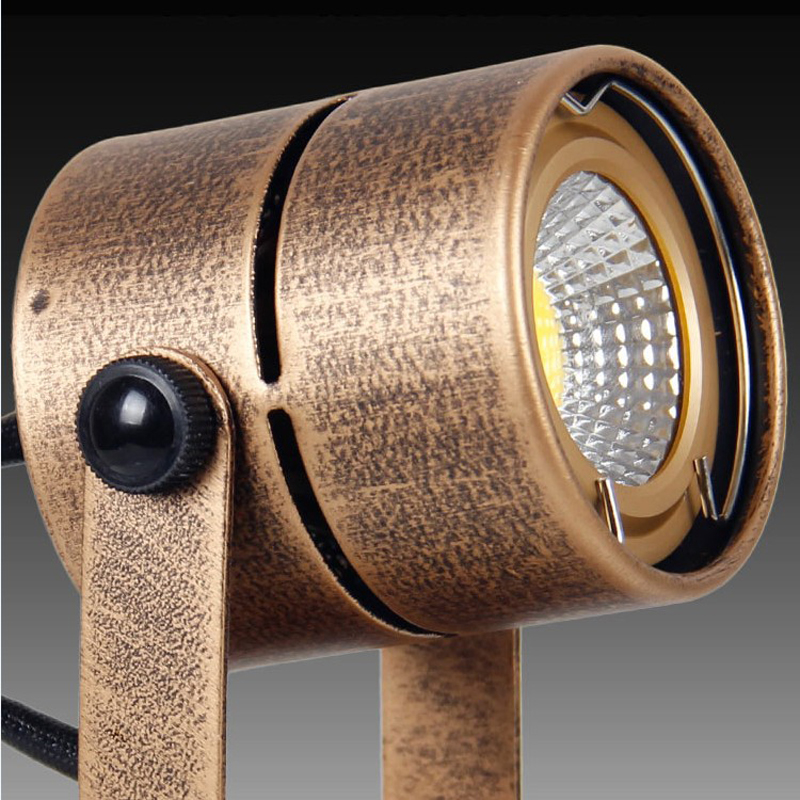 Retro LED Surface-Mounted Holofotes, Europeu e Americano Sala, TV Fundo, Luzes de parede, Loja de roupas, Track Lights