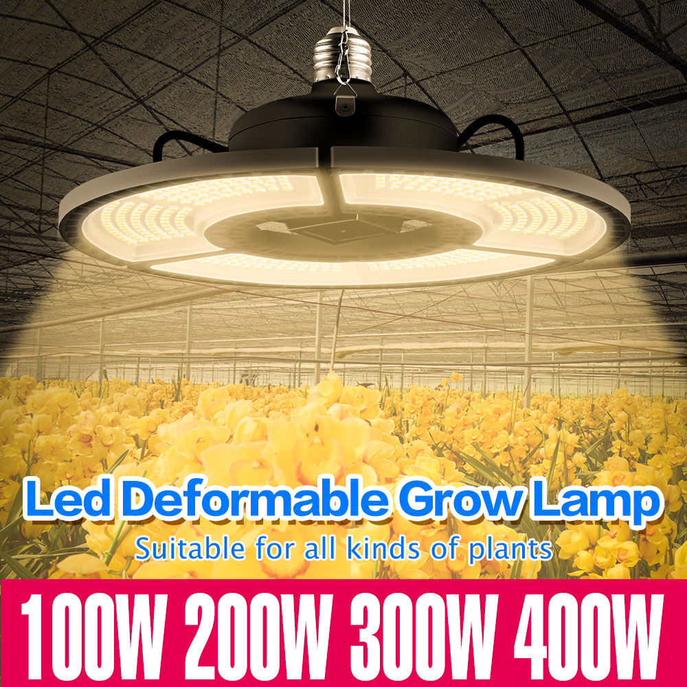 Lampe horticole de croissance LED E26, 110V, 100/200/300/400W, 220V, éclairage horticole à spectre complet pour culture de plantes, graines et fleurs