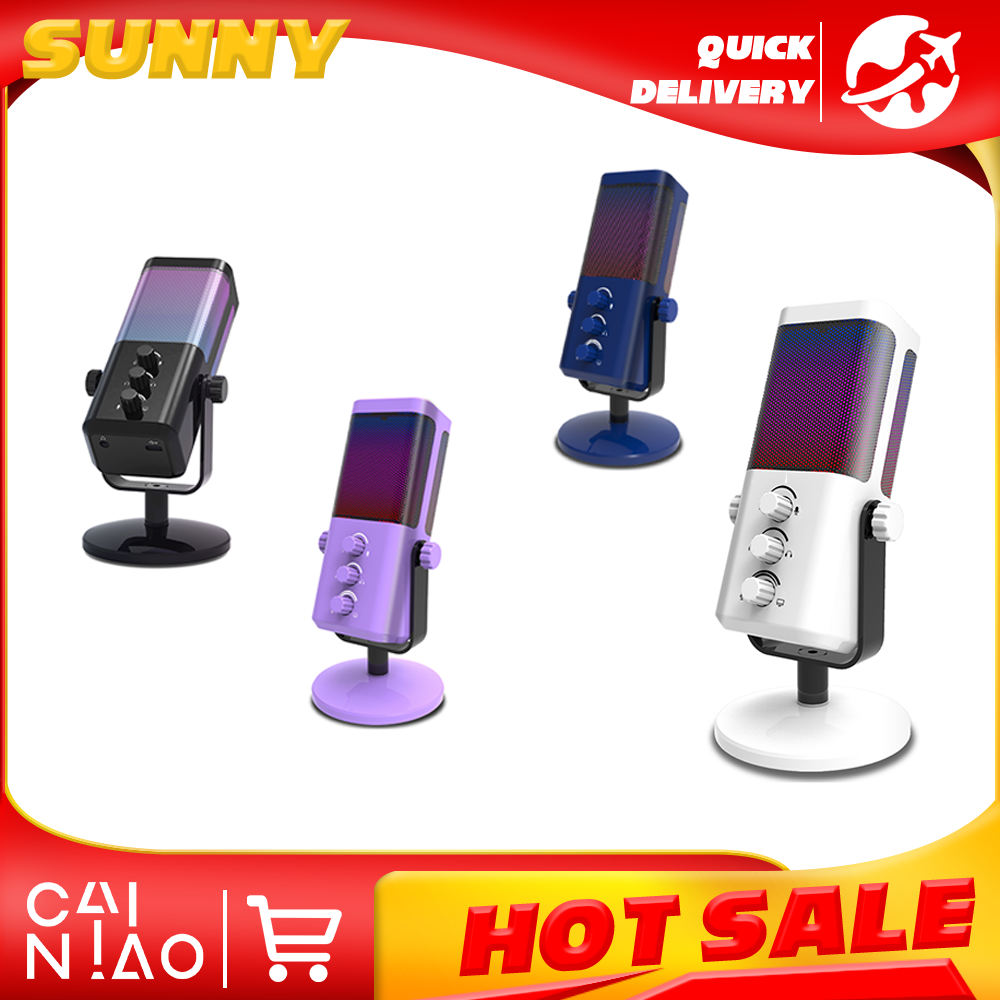 M7 kondensator-usb-mikrofoner med volumjusteringsknapp spillmikrofon egnet for podcast-livesendinger