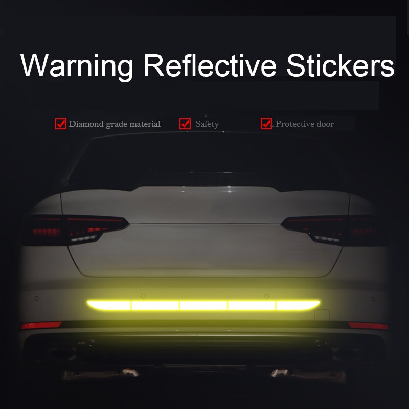 Car Reflective Tape Warning Mark Reflective Exterior Car Trunk Stickers DIY