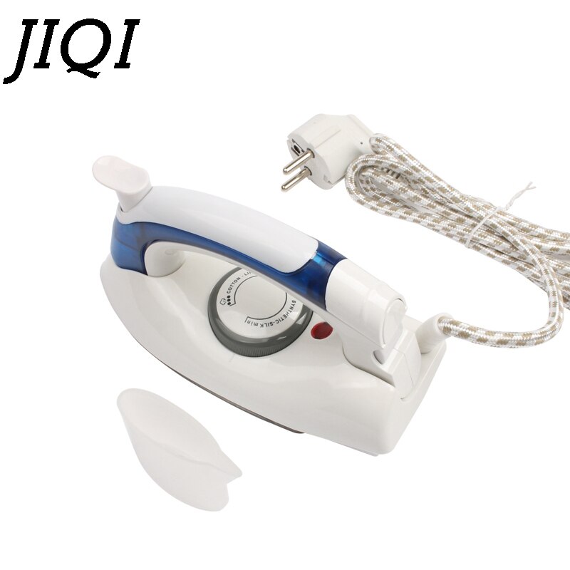 JIQI Mini Foldable Electric Steam Iron Clothes Teflon Baseplate Handheld Flatiron Travel Garment Steamer Ironing Machine EU US