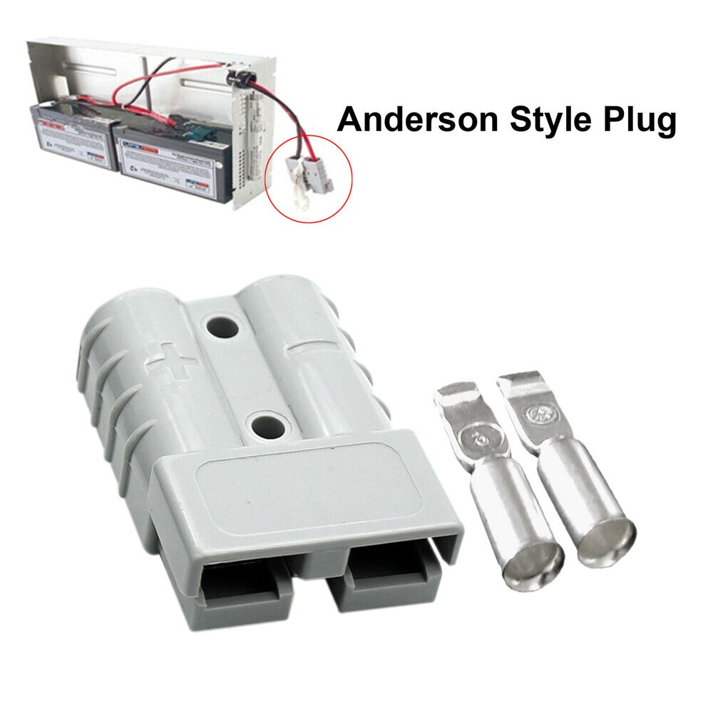 2pcs For Anderson Style Plug Connectors 50 Amp 6awg 12-24v Dc Power Tool Motorcycle Socket Adapter Motorcycle Accessories