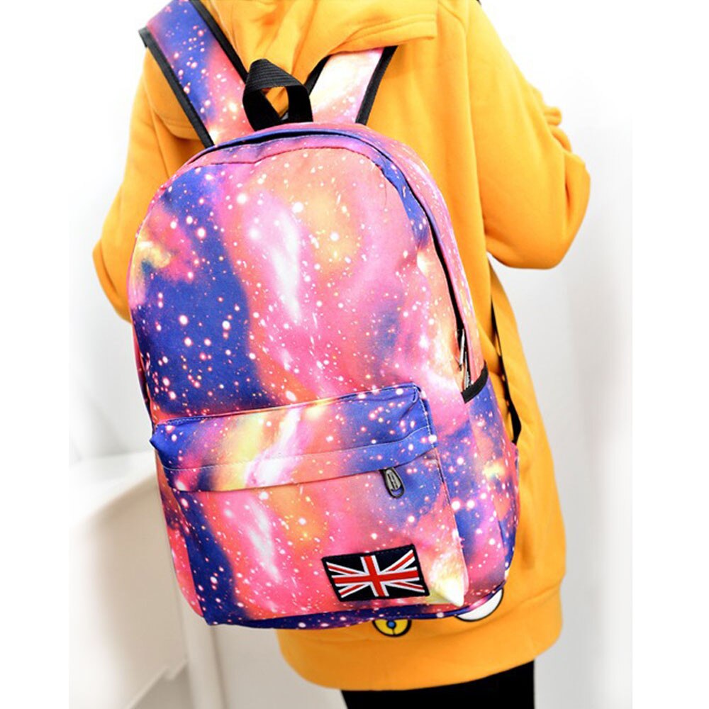 Galaxy Rugzakken Voor Vrouwen Unisex Rugzak Canvas Leisure Schooltas Vrouwelijke Mannen Casual Dubbele Schoudertassen Grote