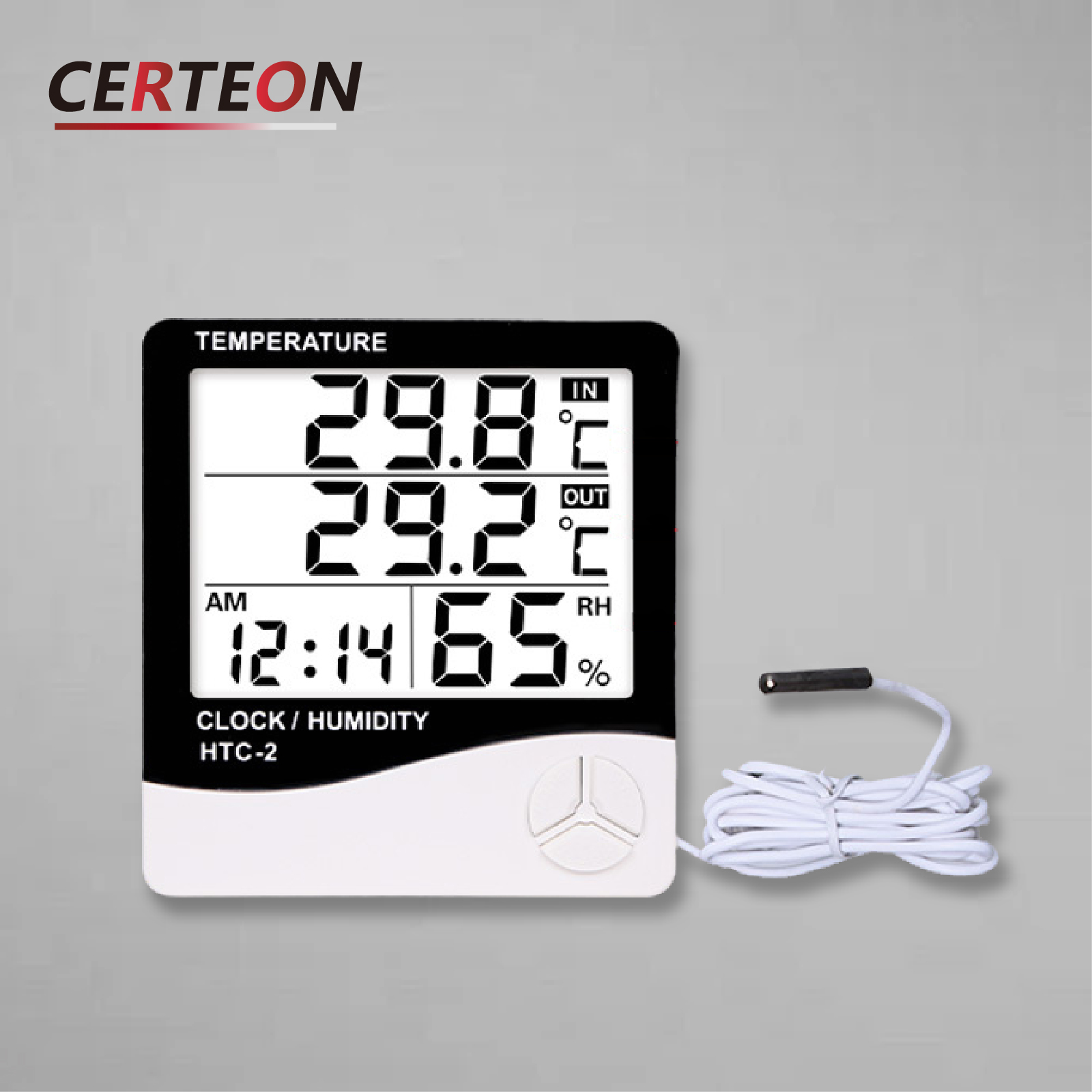 Hög precision htc -1 htc -2 termometer hygrometer med extern sond temperatur- och fuktighetsmätare för industriellt växthus
