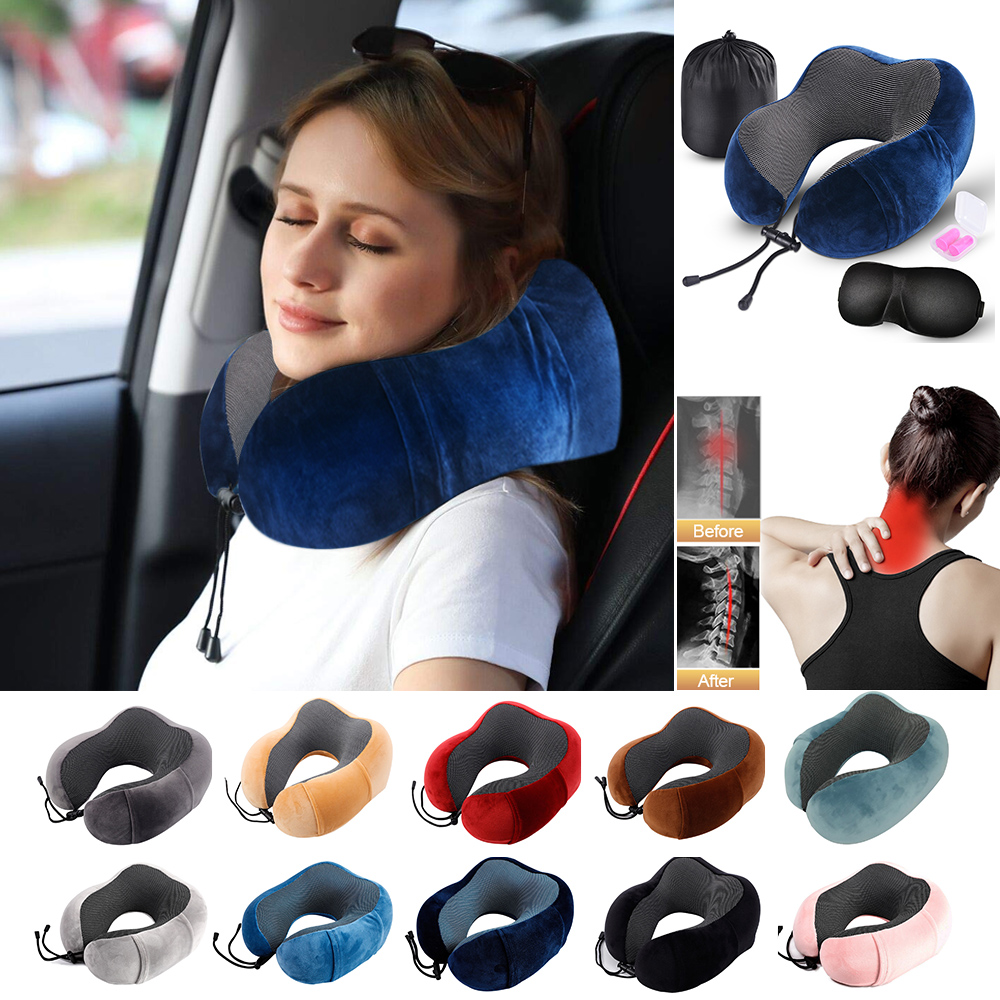 Voyage U forme oreiller cou mémoire mousse oreiller coussin bureau sieste oreillers pour sommeil pour avion voiture vol tête menton Support