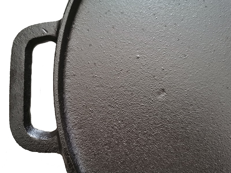 30cm Double-sided Round Cast Iron Grill Pan Multifunctional Uncoated Teppanyaki Steak Frying Pan