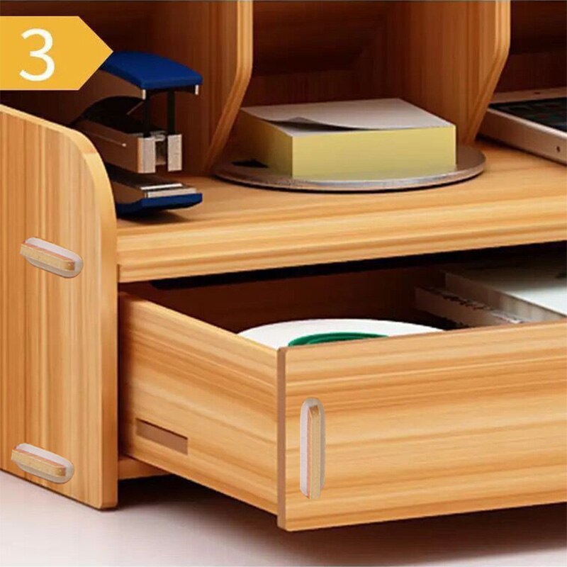 Wooden Pen Holder Large Capacity Cute Desk Pen Holder Pencil Storage Box Desktop Organizer Stand Case School Office Stationery