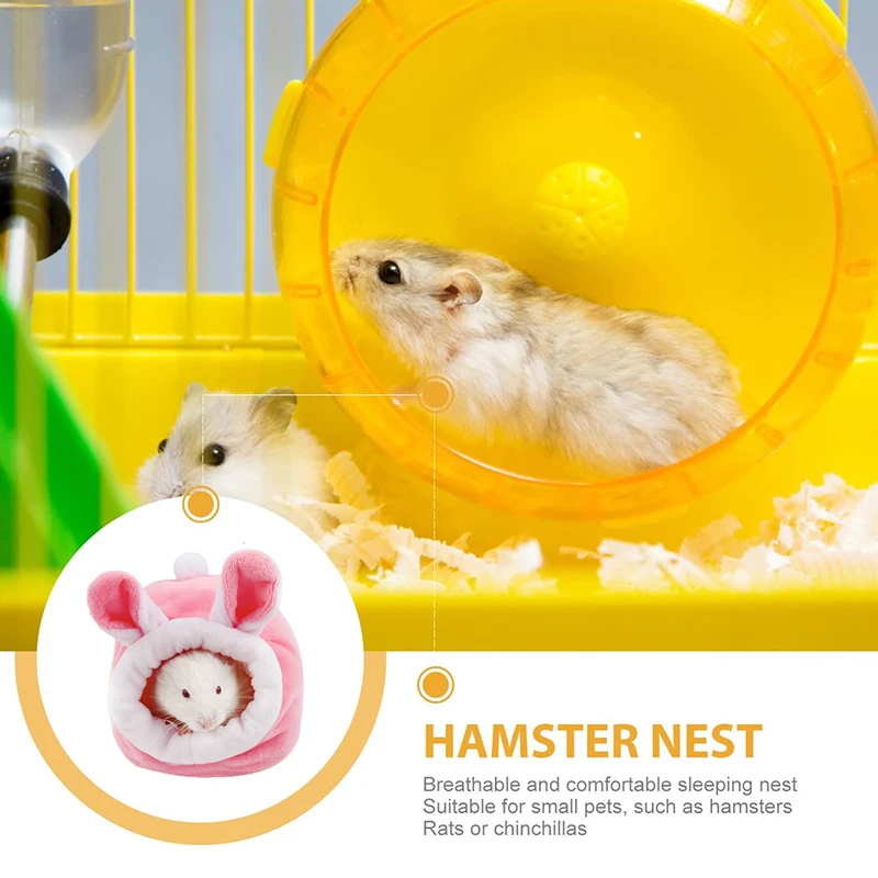 Jaula suave y cálida para hámster, cama para mascotas, hamaca para ratas, cerdo, ardilla, casa de invierno, nido de terciopelo, cama cálida para dormir, artículos para mascotas pequeñas