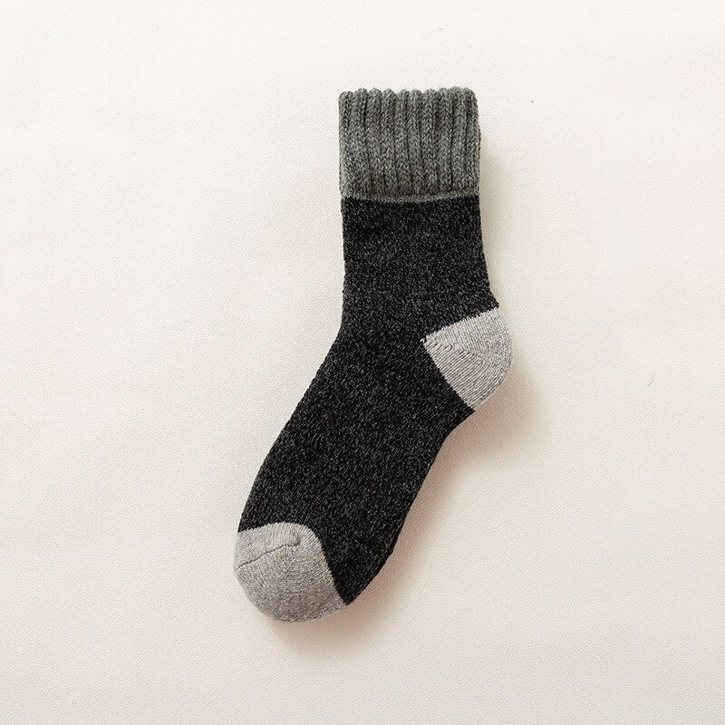 Calcetines de lana resistentes al frío para hombre, medias gruesas de terciopelo, súper gruesas y cálidas, de tubo, de Cachemira, para invierno del Norte: BF0096