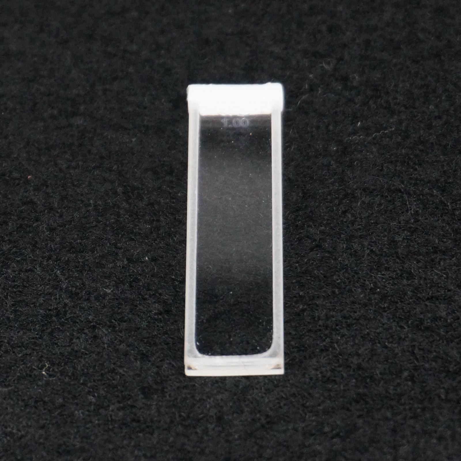 1mm Path Length JGS1 Quartz Cuvette Cell With PTFE Lid For Uv Spectrophotometers