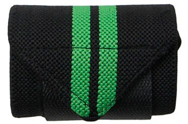 Sport håndled vægtløfter strop fitness gym wrap bandage håndstøtte armbånd 875d: Sortgrøn