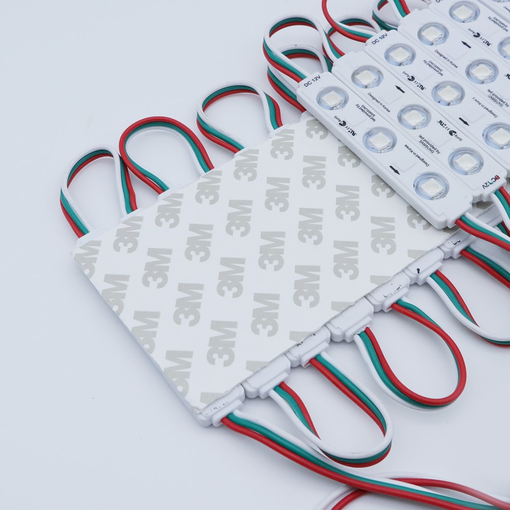 20 st 12v ws2811 rgb led strip 5050 3 led dröm färg led moduler  ip65 vattentäta för reklam brev led skylt bakgrundsbelysning