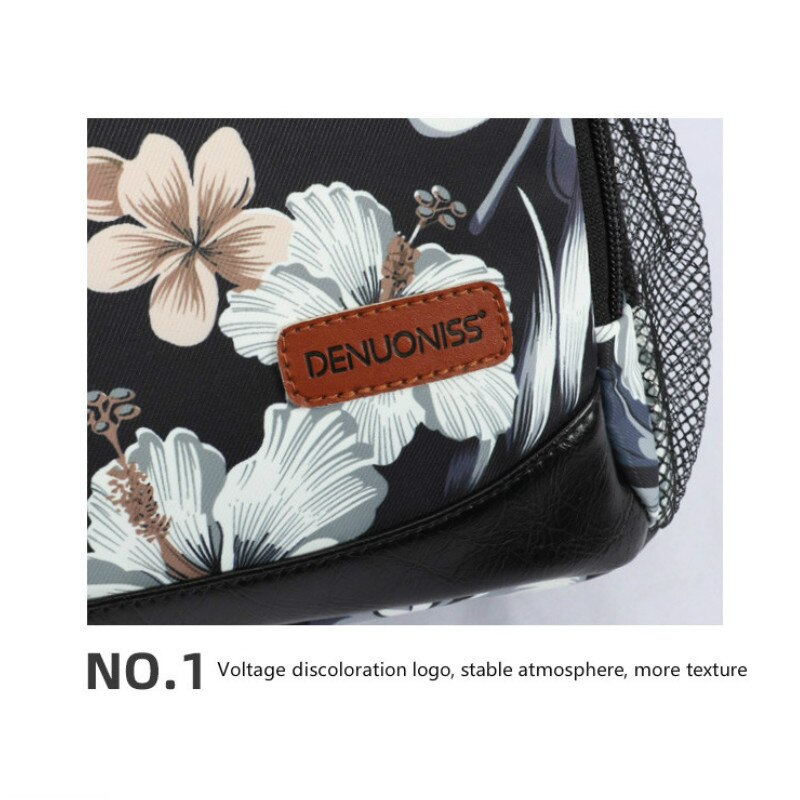 DENUONISS Latest Style Cooler Bag Printed Portable Thermal Picnic Bag For Food Women Shoulder Beer Insulated Bags