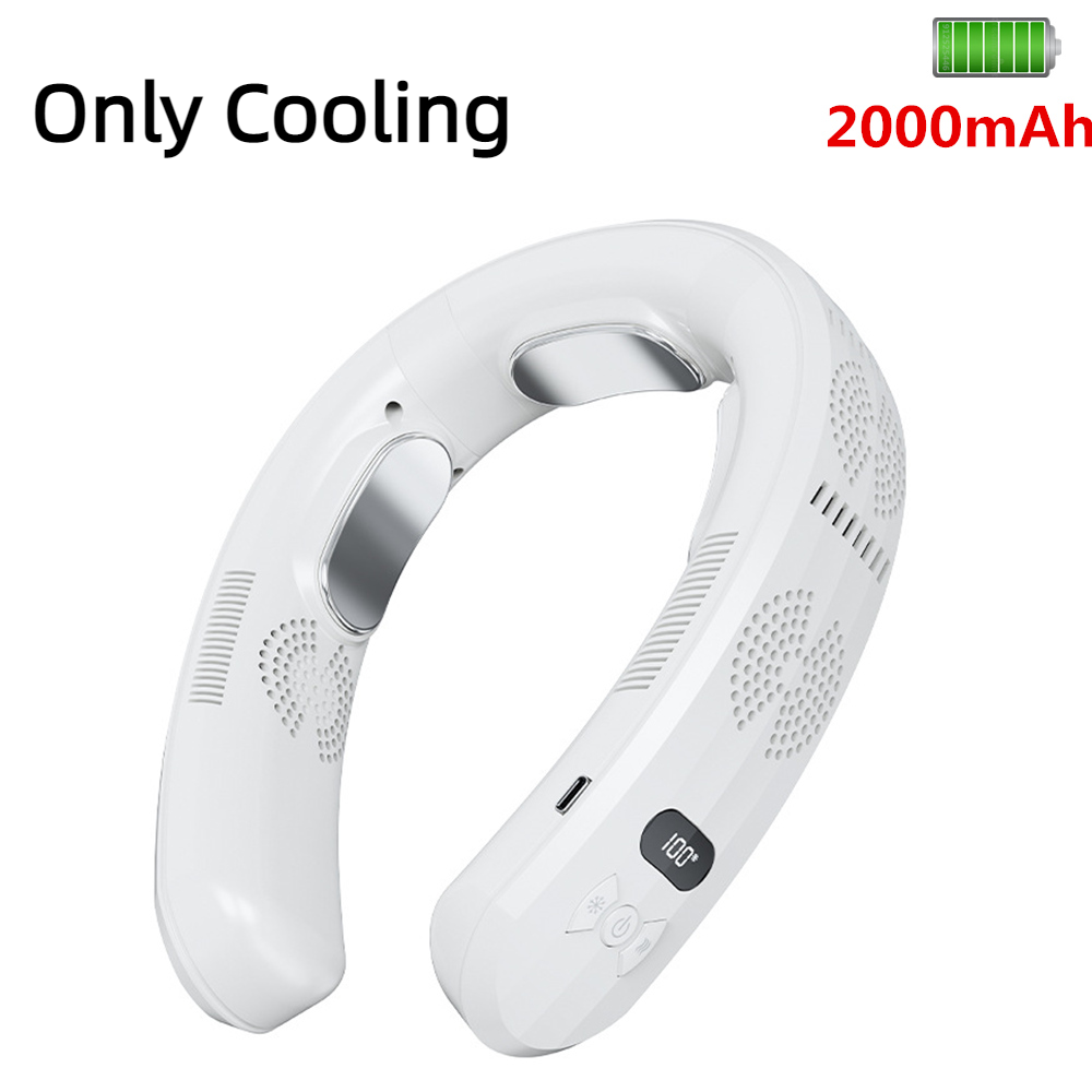 Tragbarer Hals Ventilator Mini-Klimaanlage Kühler klingen Verlierer Lüfter 6000mah USB wiederauf ladbare hängende Kühlung Heizung tragbare Lüfter: Lila