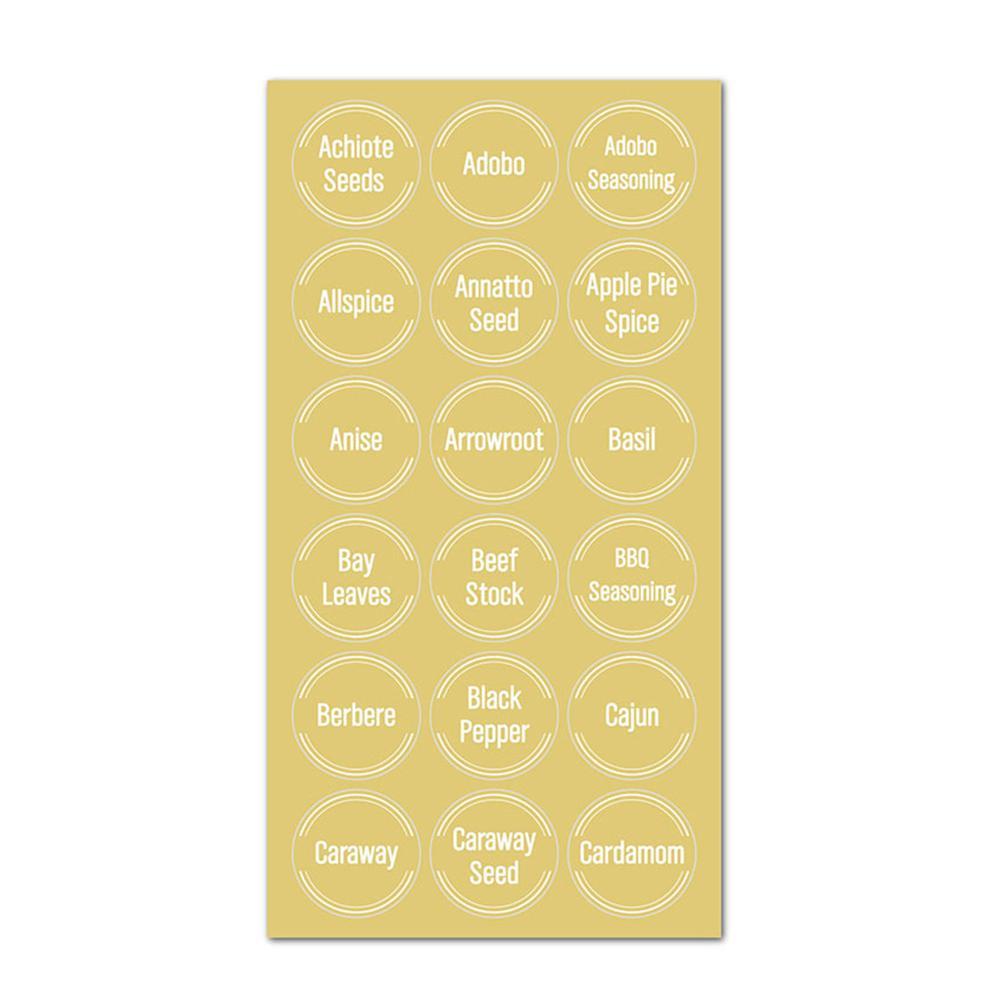 8 sheets 144pcs Kitchen Jars Bottle Container Label Clear Food Label Can Box On Item Mark Stickers Various Storgae X8I1