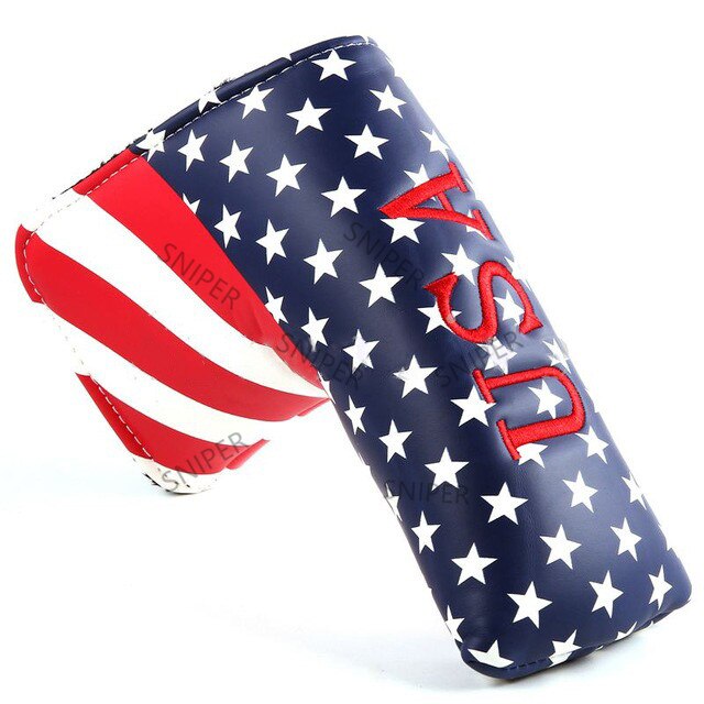 Golf USA Mallet headcover putter cover Waterproof PU Leather for Center-shaft or Side-shaft putter club: USA