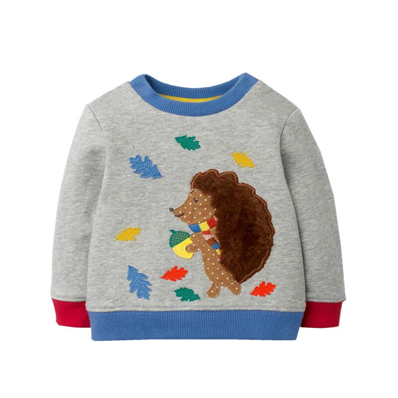 Autumn Winter Warm Children Long Sleeve Cartoon Print School Baby Fleece Kids Boy Sweatshirt: 7T