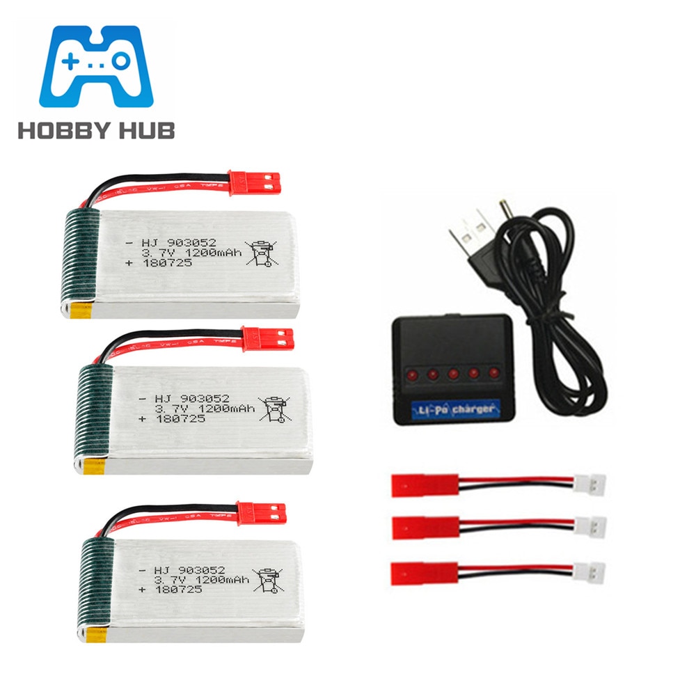 3,7 V 1200mAh lipo Batterie für H11D H11C Fernbedienung Hubschrauber Flugzeuge batterien 3,7 v 903052 JST Stecker und ladegerät einstellen