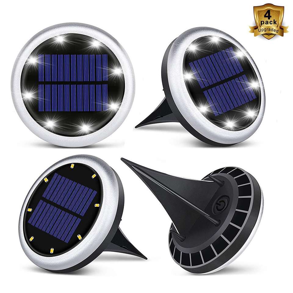 8LED Tuin Solar Light Outdoor Waterdichte Led Zonne-energie In Grond Lichten Schijf Panel Pathway Lawn Lampen Begraven Solar Licht