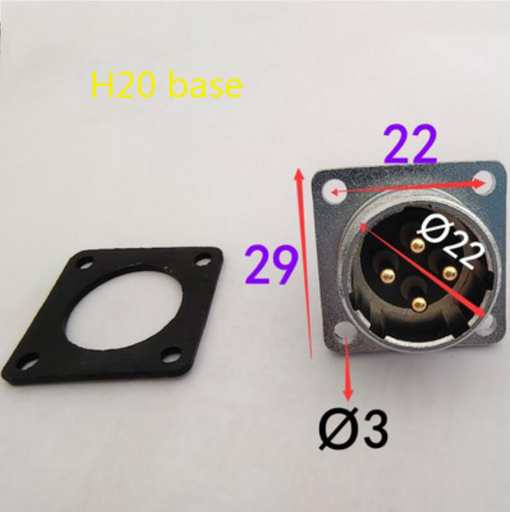 1PC Engraving Machine High-Speed Spindle Motor Special Aviation Plug Aviation Plug-In Socket Base Fixed Wiring Plug Faucet: 10