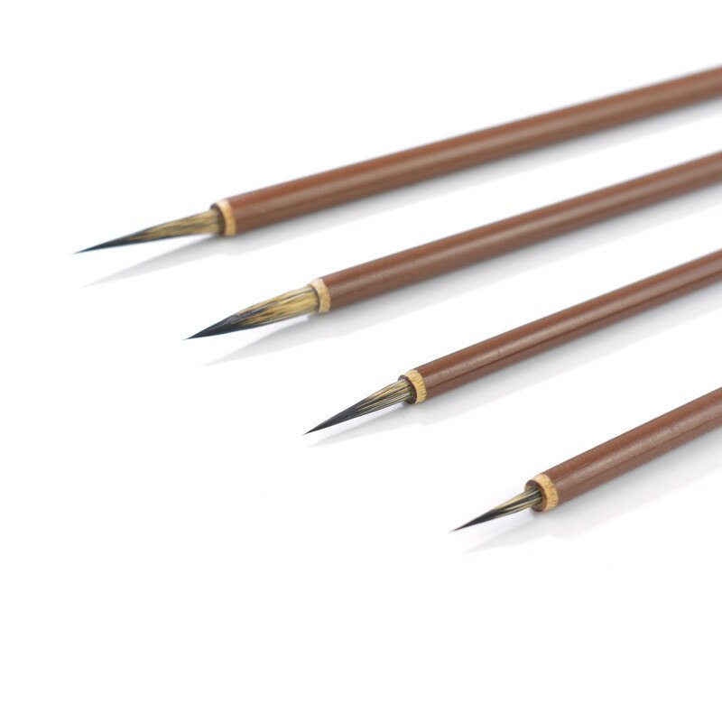 8 Uds juego de pinceles de pintura china para tejón, pincel de caligrafía china, línea de gancho, pincel de pintura con acuarelas, óleo o acrílico