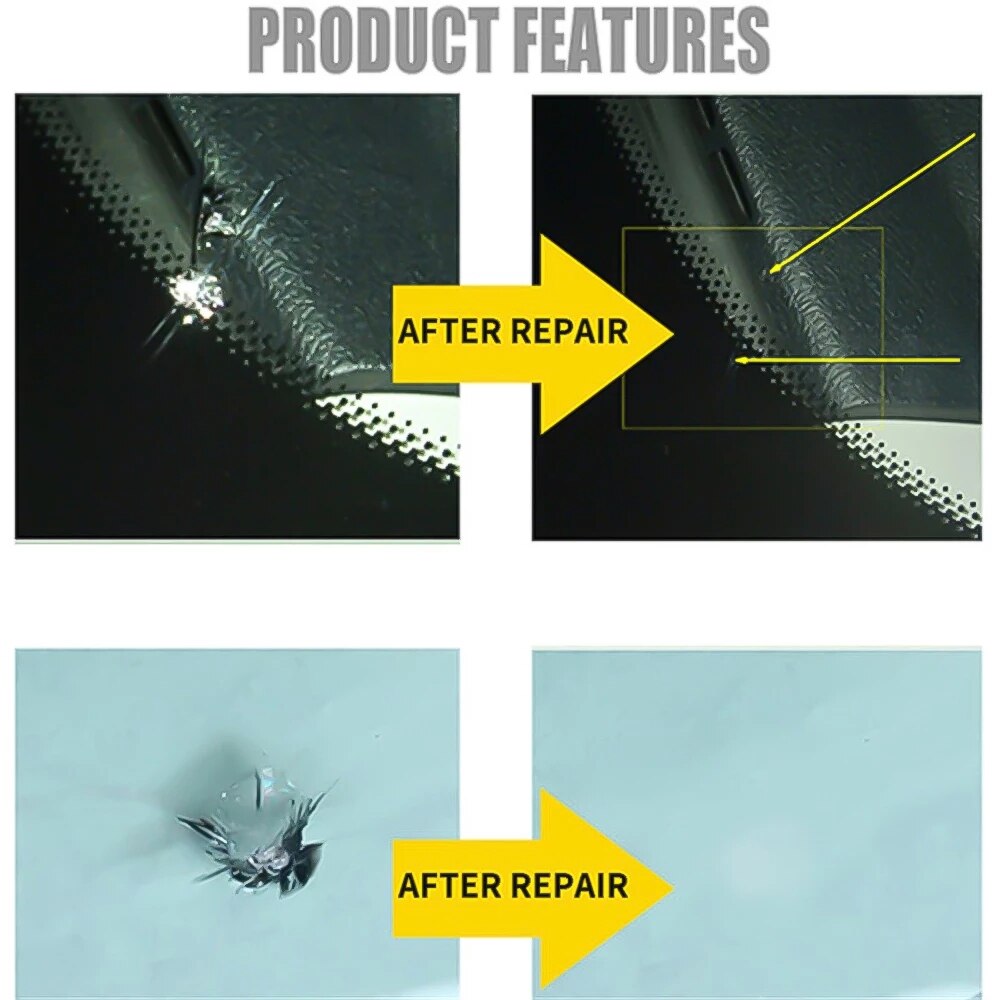 Big Long Crack Car Windshield Repair Kits Window Windscreen Polishing Tools Glue Resin Adhesive Set fix glass rift slit cleft