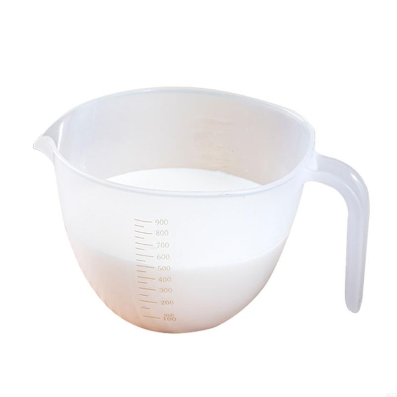 367a Filter Measure Cup Clear Slabing Eieren Vloeistof Meetkom met schaal Plastic Materiaal Vloeistof Metenen glazen