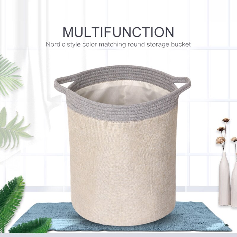 Imitation Cotton And Linen Storage Storage Box Foldable Storage Basket Housekeeping Container Organizers