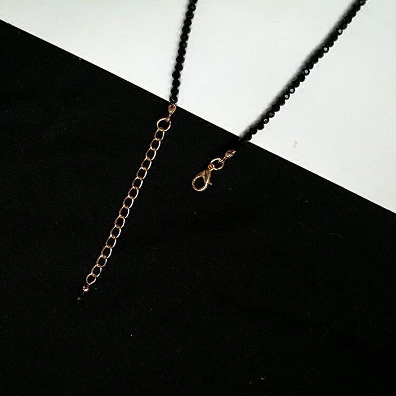 Marca de moda simples contas pretas colar curto jóias femininas gargantilha colares bijoux femme senhoras festa colar 2024