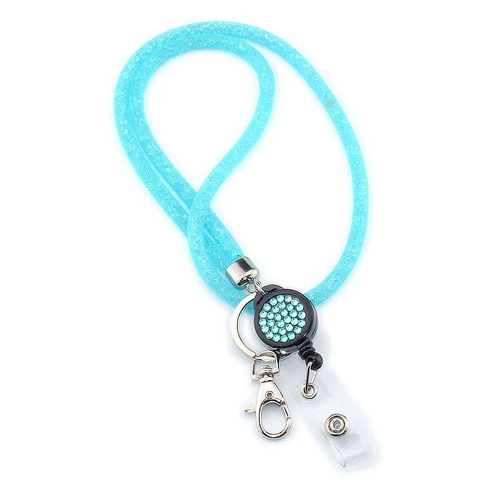Mode Vrouwen Nekkoord Sleutelkaarthouder Lanyard Werk Badge Gym ID-kaarthouder Arts Verpleegkundige Kaart Cover Lanyard: Blauw