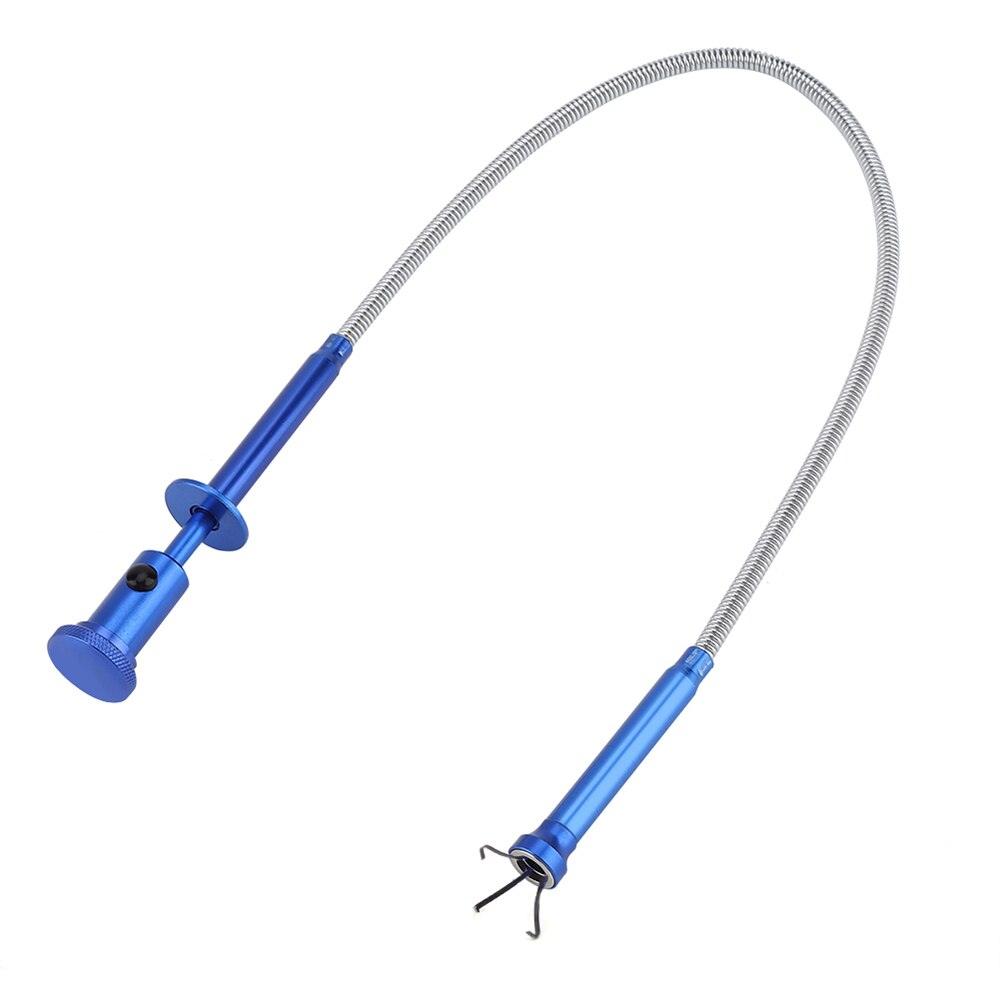 Imán de recogida Flexible de 62cm para limpieza de alcantarillado, recolector de resorte largo con luz LED de 4 garras, dispositivo de limpieza de alcantarillado para el hogar: Default Title