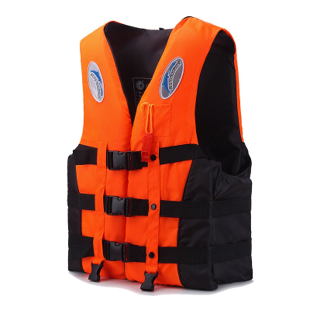 Fishing Jacket Water Sports Adult Safety Life Jacket Fishing Swimming Boating Drifting Survival Vest: Orange-haitun / L    60-70KG